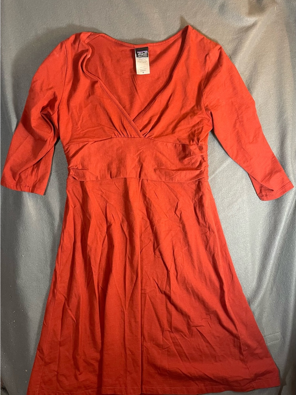Patagonia Organic Cotton Faux Wrap Empire Waist Dress – Women's Medium
